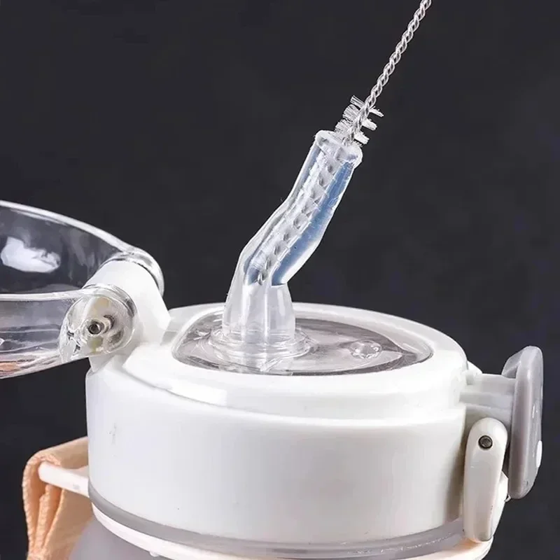 100/1pcs Drinking Straw Cleaning Brush Kit Stainless Steel Long Handle Cleaner Brushes for Baby Cup Bottles Straws Clean Tools 2