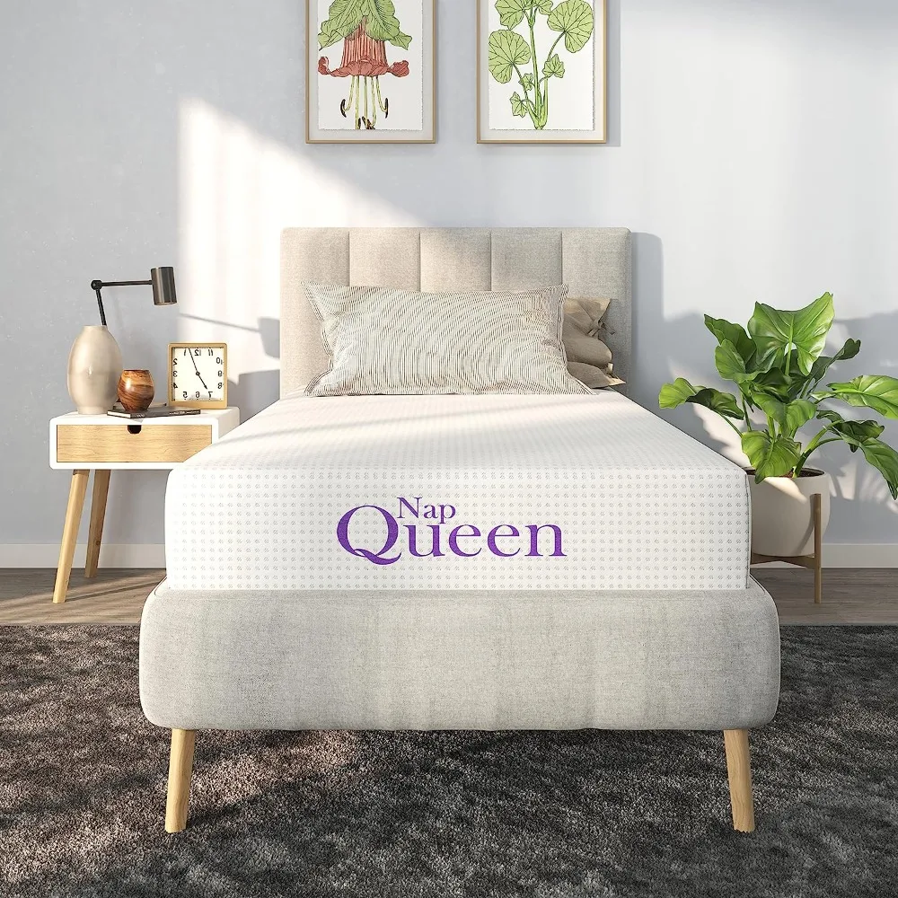 

6 Inch Twin Size Mattress, Bamboo Charcoal Memory Foam Mattress, Bed in a Box