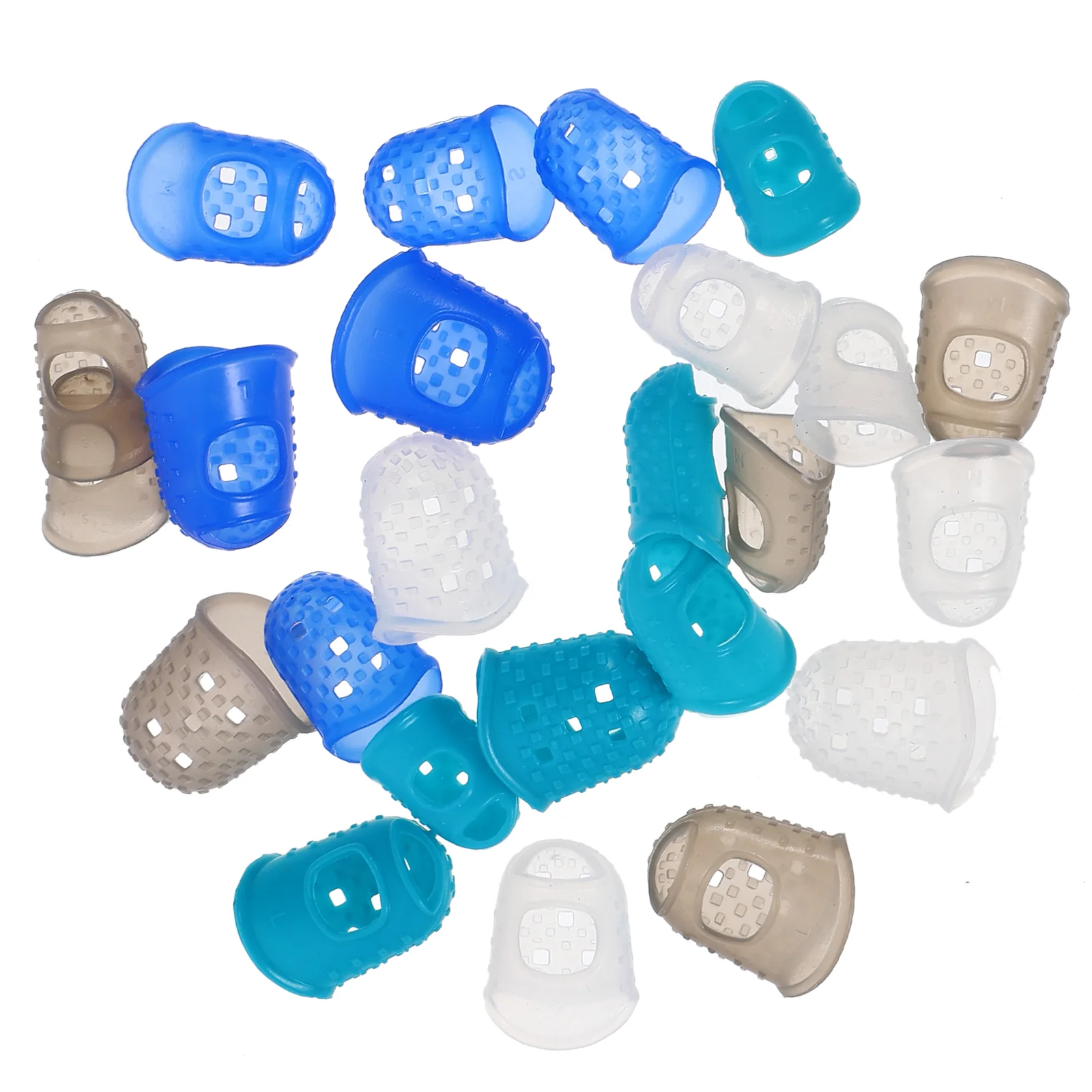 

Rubber Finger Tips Guard Sizes Gel Finger Cots Anti Slip Silicone Finger Caps Finger Protectors