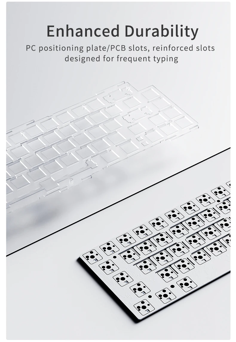 AJAZZ AK650 Kabellose Mechanische Tastatur, Tri-Modus mit Bildschirm, Flying Fish Schalter, RGB-Hintergrundbeleuchtung, Hot-Swappable – Detail 9