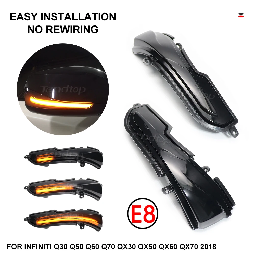 

Dynamic Turn Signal Light LED Side Wing Rearview Mirror Indicator Blinker Light For Infiniti Q30 Q50 Q60 Q70 QX30 QX50 QX60 QX70