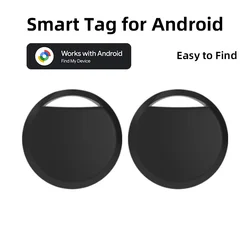 Universal Smart Tag Tracker for Easy Location of Keys, Wallets, and Pets (Black - 2pack)