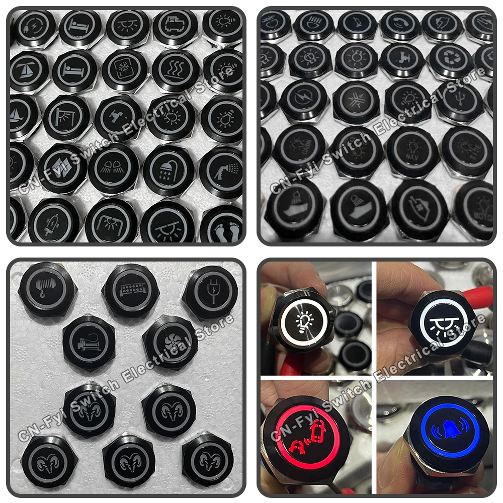 Pulsante Interruttore A Levetta In Acciaio Inox 19mm, 12V 5A, Con LED Rosso, Per Auto, Barca E Progetti Fai Da Te, Momento, Con Presa - 3