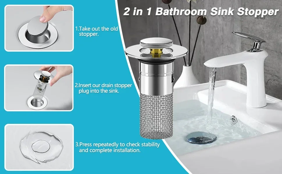 bathroom sink hair catcher