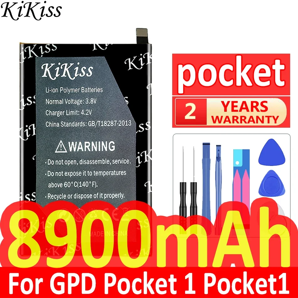 

Мощный аккумулятор KiKiss 8900 мАч для GPD Pocket 1 Pocket1, Аккумуляторы для ноутбуков