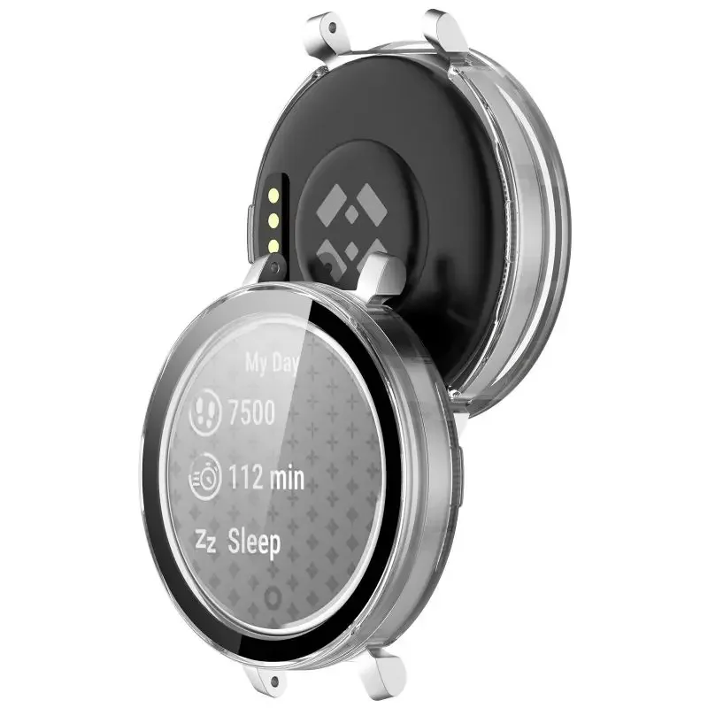 Premium Tempered Glass Protective Case for Smart Watch - Full Cover Screen Protector with Bumper Shell Accessories