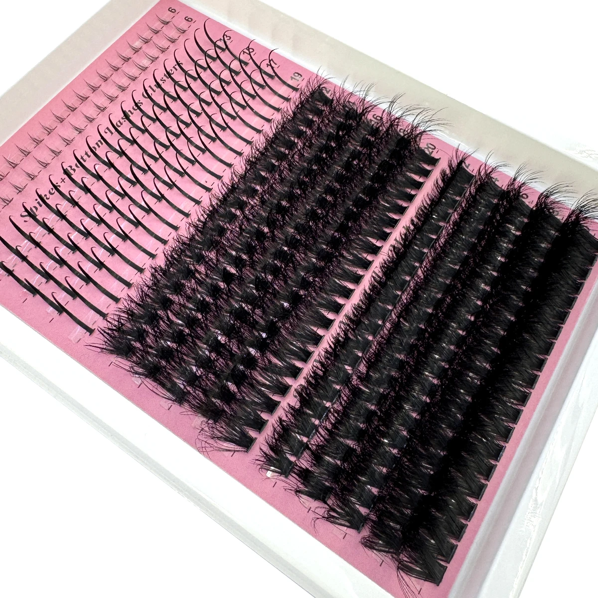 60D-200D Bottom&Spiky Lashes Clusters Volume Individual Lashes Cluster Extensions Spikes Lashes Clusters DIY Fairy/Manga Eyelash