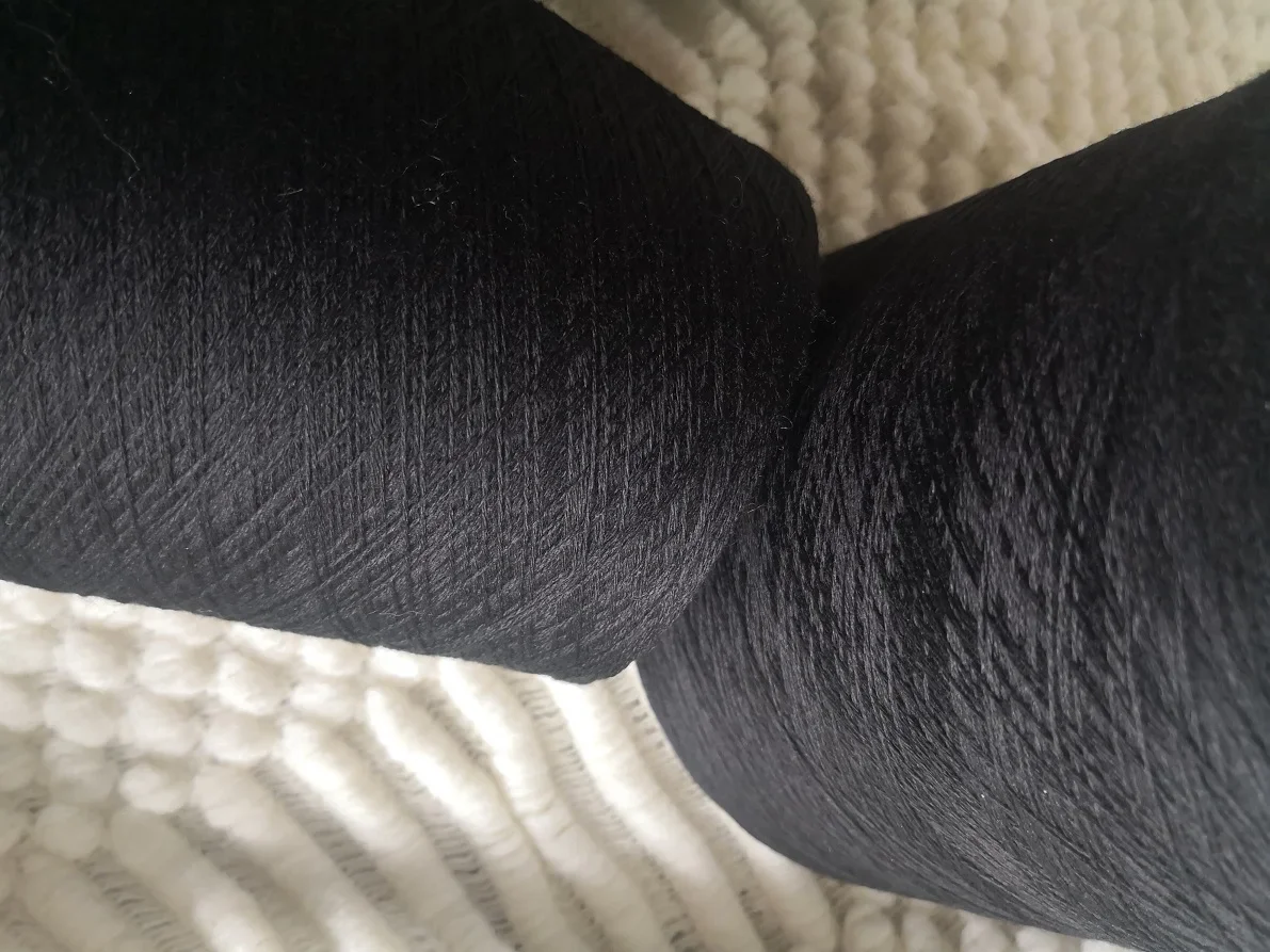Black 100% Wool Yarn 50g Ball Anti-Pilling Fine Quality Crochet Knitting Thread for Sweater Scarf Shawl 6