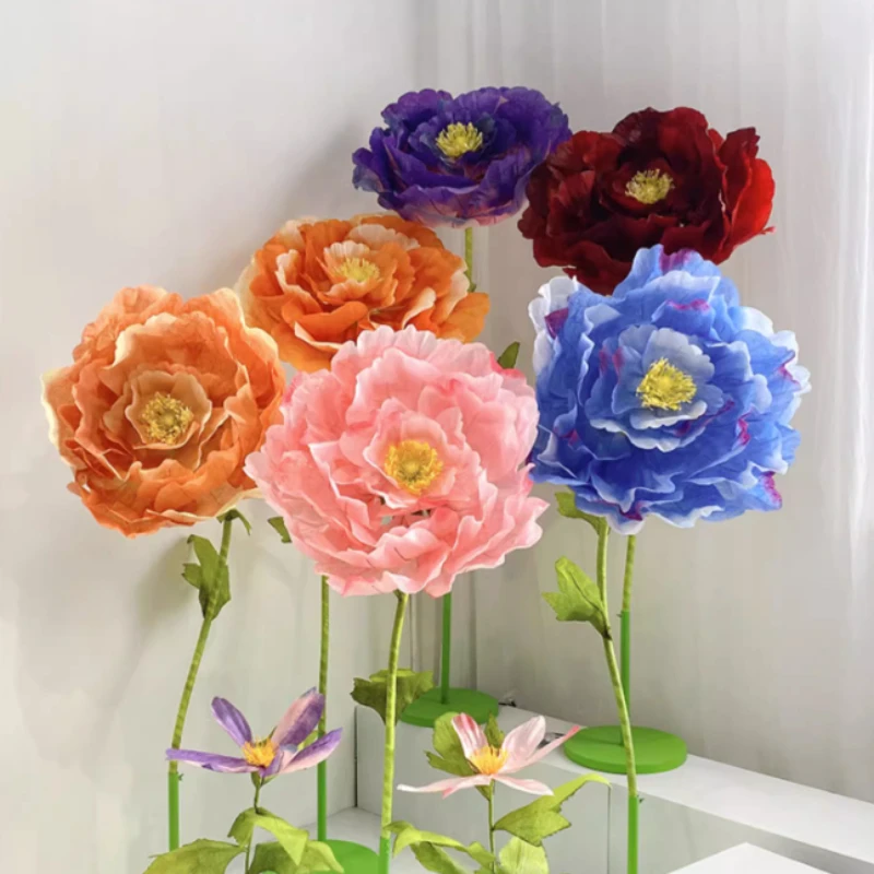 

Wedding props, large electric opening and closing, simulated floral paper, floral decoration, on-site decoration