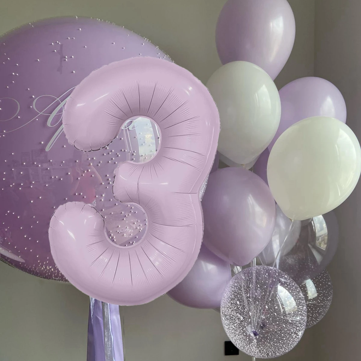 40 Zoll Vintage lila Nummer Ballon 18 Zoll Folie Herz Luftballons für 30 40 50 60 alles Gute zum Geburtstag Party Dekoration Kinder DIY Party – Detail 2