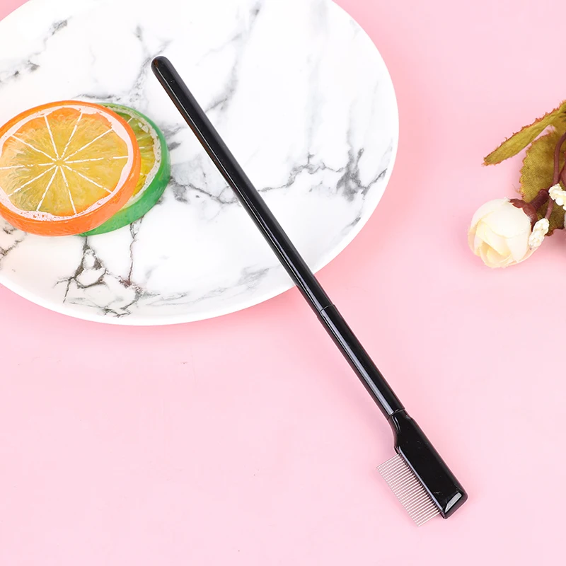 새로운 1개입 스틸 눈썹 속눈썹 빗 연장 브러쉬 금속 빗 메이크업 브러쉬 도구