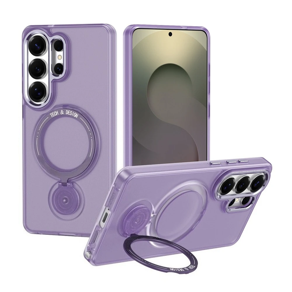 Matte Translucent Magnetic Bracket Phone Case with Ultra Protection