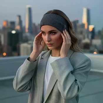 Fasce per capelli elastiche da yoga per donne e uomini, accessori per capelli per trucco e corsa in tinta unita