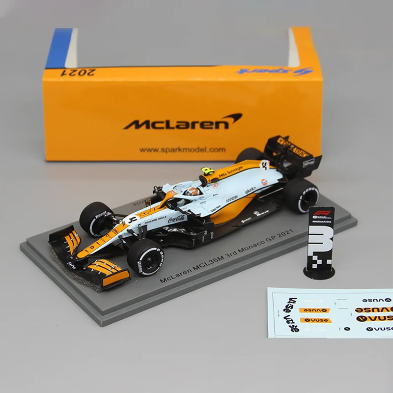 New In Stock Spark 1:43 F1 2021 Monaco Mclaren Mcl35m Norris Gulf