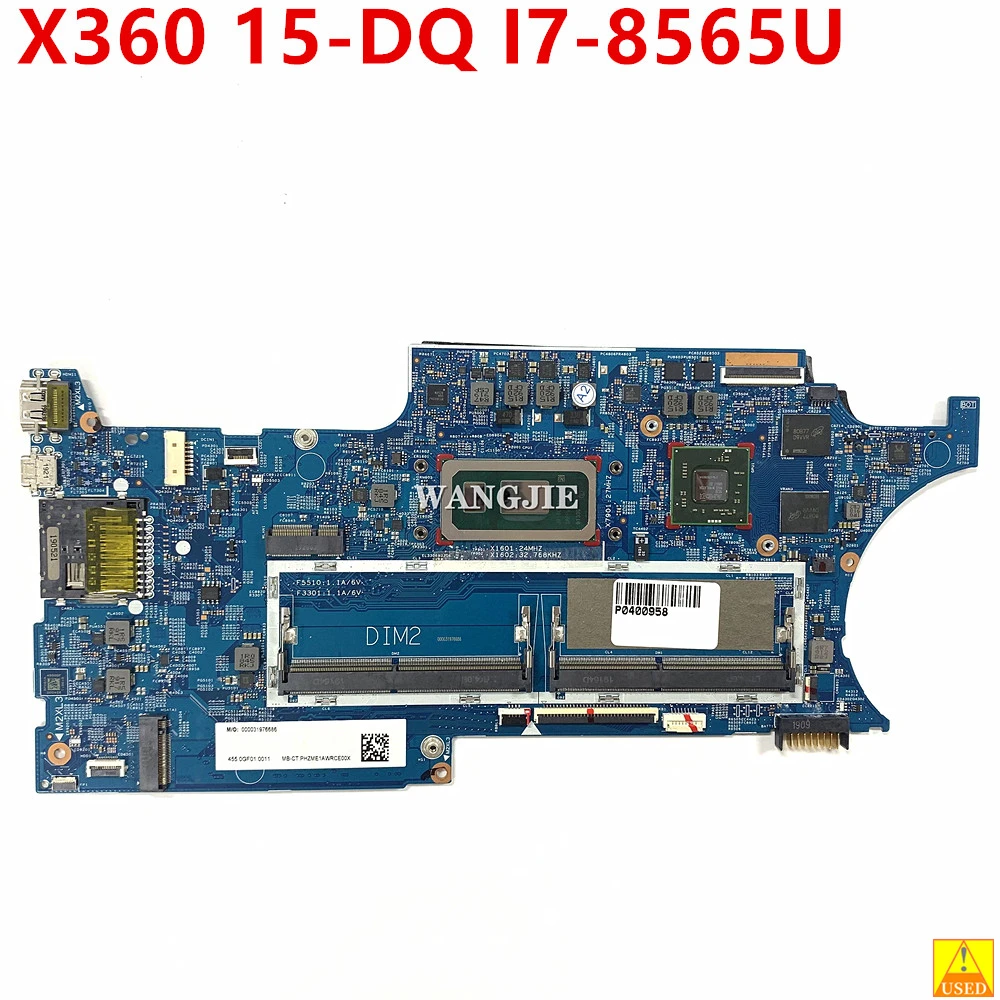 

Used For HP Pavilion X360 Convert 15-DQ Laptop Motherboard L50975-601 L50975-001 SRFFW I7-8565U 18741-1 448.0GC03.001