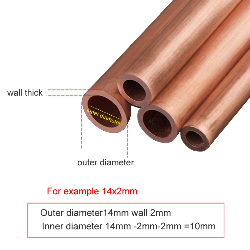 Copper Tube Outside Inside Inner Internal OD Outer Wall, 47 OFF