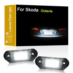 12V LED Number Plate Lamp For Skoda Octavia 1 1U2 Combi 1U5 1996-2010 White License Plate Light Assembly