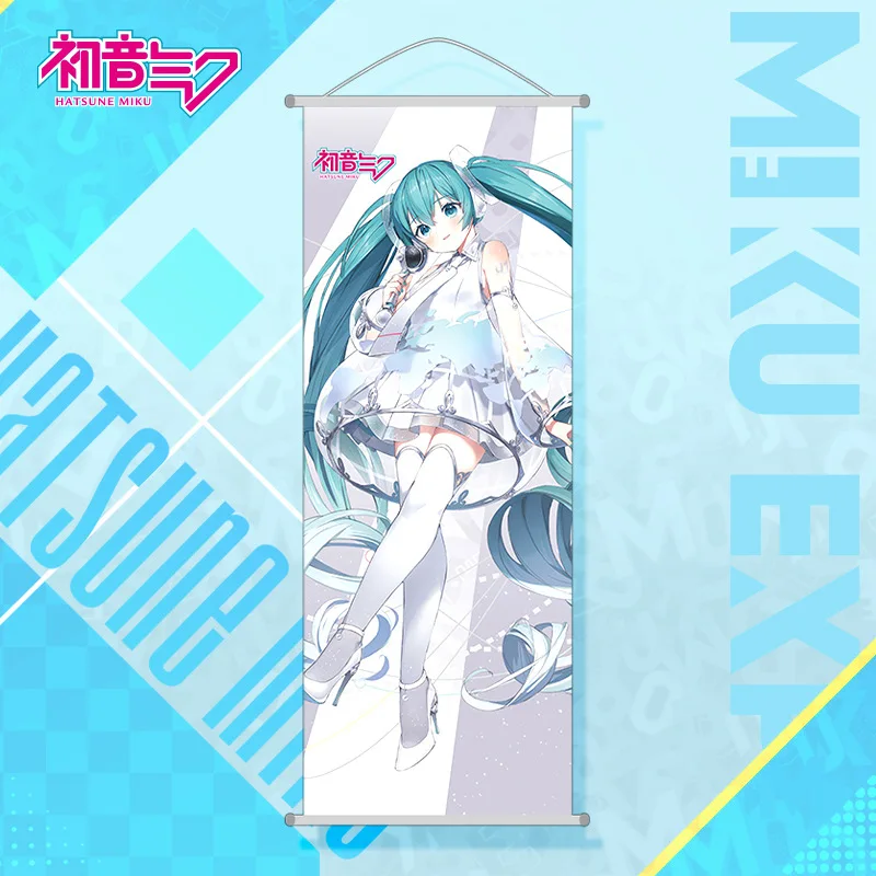 Neue Bandai Hatsune Miku 2D Pfirsich Haut Scroll Poster Hatsune Miku Anime Peripherie Hängende Gemälde Wand Dekoration 25*70 cm – Detail 2