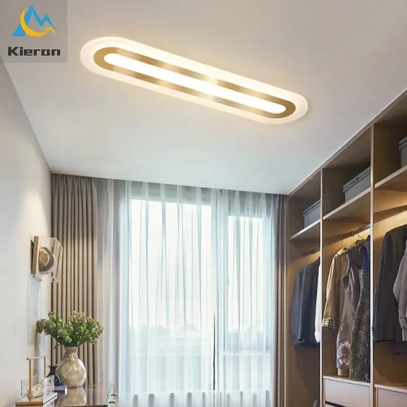 

Nordic Modern Long Strip LED Ceiling Lamp Bedroom Dining Room Study Bedside Wall Lamp Living Room Decorated Ultra-thin Wall Lamp