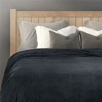 Solid Color Winter Fuzzy Flannel Blanket Fluffy Warm Soft Sofa Cover Bedspread Blue Black Coral Fleece Plush Blankets For Beds 2