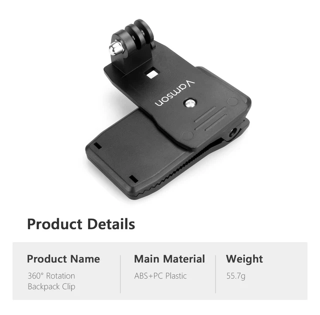 Supporto Zaino FOTOLEEY Per Action Cam - Compatibile Insta360 X4/X3, GoPro Hero 12/11 - Foto 13