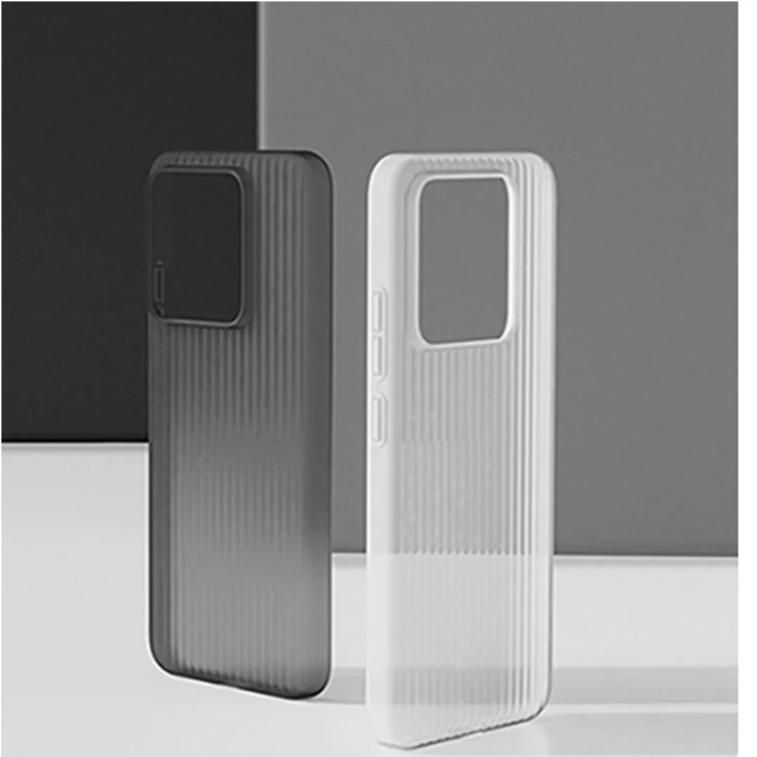 AlwaySmart Lightweight Non-inductive Protective Shell Set-semi-transparent Black semi-transparent white Suitablefor Xiaomi14 Pro