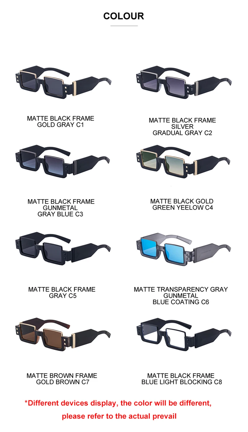 mimiyou Square Warp Sonnenbrille für Herren, hochwertige Outdoor-Brille für Damen, Grace Fashion-Brille, Marke UV400, Brillen mit Sonnenschutz – Detail 13
