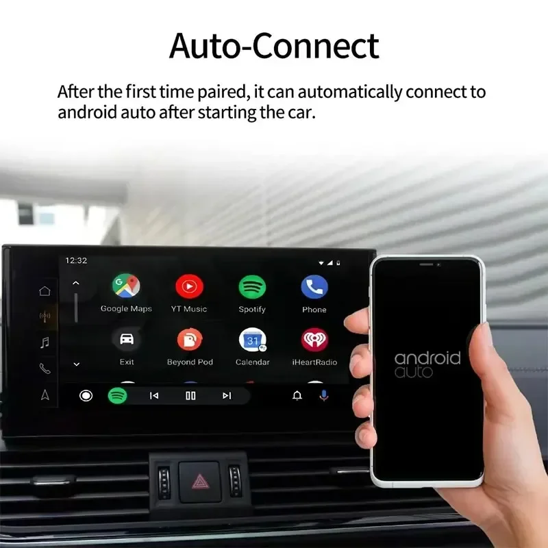 Mini Adattatore Wireless CarPlay Android Auto Wireless Dongle Wifi 5.8G Auto Connect Box Per iPhone Telefono Android Per Volvo Benz VW - Image 5