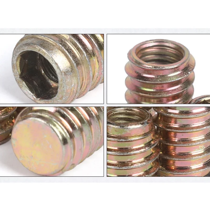 100 Dadi Inserti M6x10mm - Acciaio Zincato Per Legno, Per Mobili Fai Da Te E Lavorazioni - Foto 8