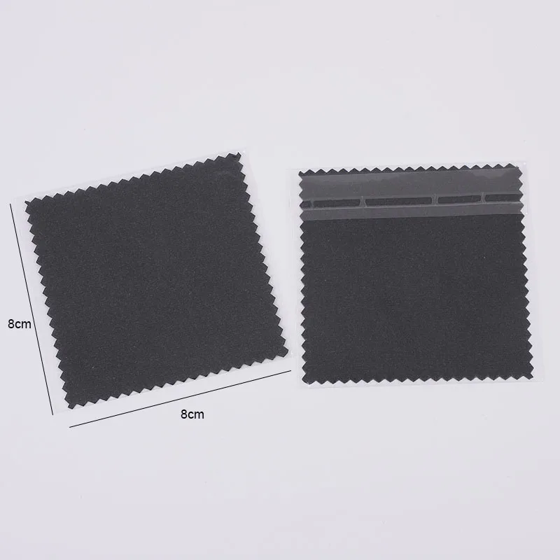 100 Pcs/lot 8x8cm Anti Tarnish Black Silver Jewelry Polishing Cloth Cleaning Cloths Individually Wrapped Print Customize Logo