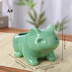 Charming Ceramic Mini Succulent Planter with Drainage Hole - Ideal for Indoor and Outdoor Garden Decor (1pc A)