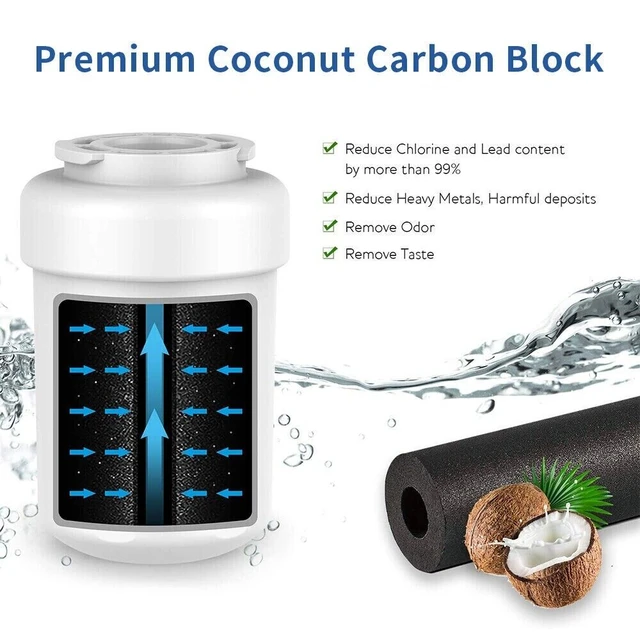 Refrigerator Water Filter for GE Replacement MWF MWFP GWF HDX FMG-1 WFC1201 Compatible with Kenmore 9991 46-9991 MWFA RWF1060 4
