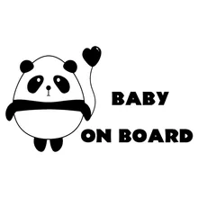 

BABY ON BOARD Cartoon Baby Panda Car Sticker Decals Fashion Window Trunk Decoration 17.5X9.9CM