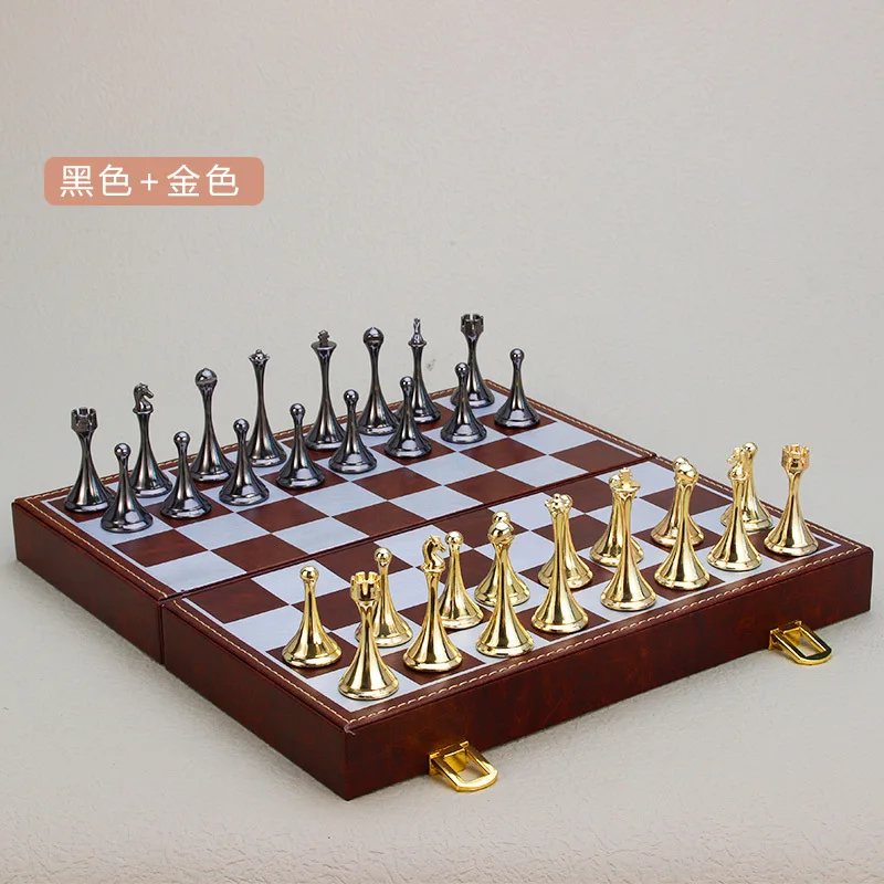 Chess Games Sets Metal Glossy Pieces Set 30*30cm High-end Luxo Profissional  Jogos De Tabuleiro De Madeira Crianças Adulto Presente Ornamentos -  AliExpress