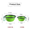 1000ML Silicone Dog Feeder Bowl With Carabiner Folding Cat Bowl Travel Dog Feeding Supplies Food Water Container Pet Accessories 6