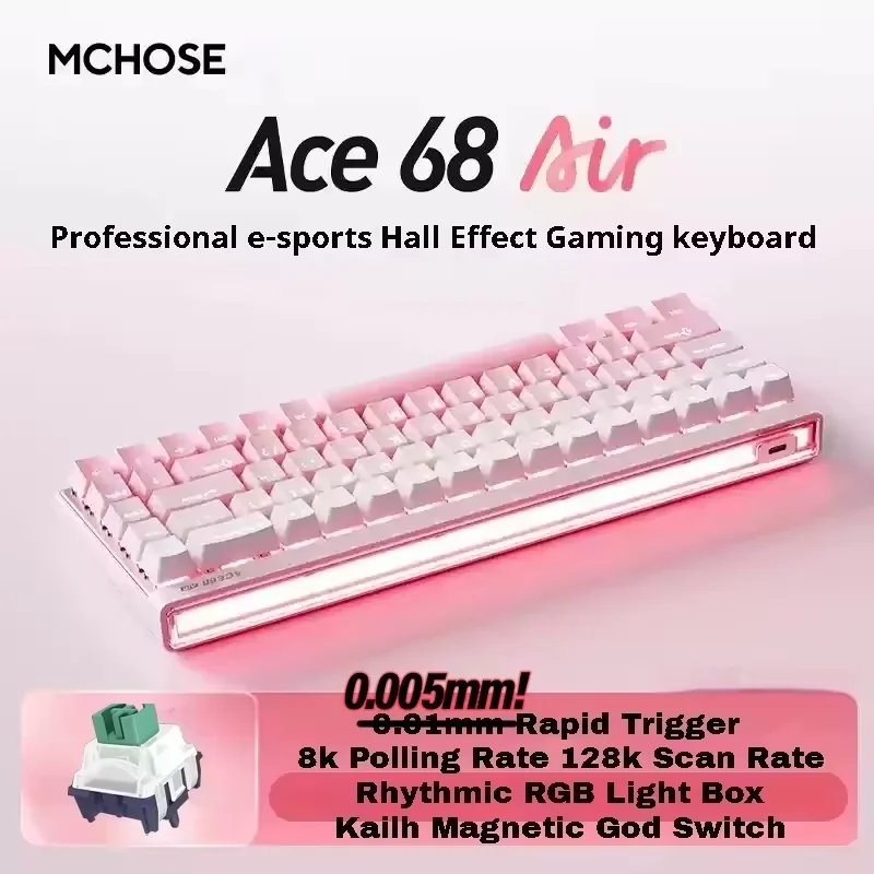 MCHOSE Ace68 エアホール効果ゲーミングキーボード 0.01 ミリメートル