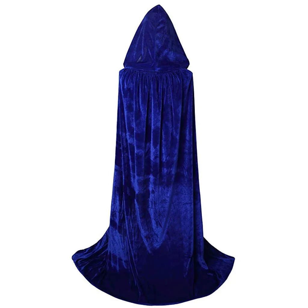Halloween Cloaks Gothic Hooded Cloak Adult Elf Witch Long Purim Carnival Capes Robe Larp Women Men Vampires Grim Reaper Party — detail image 18