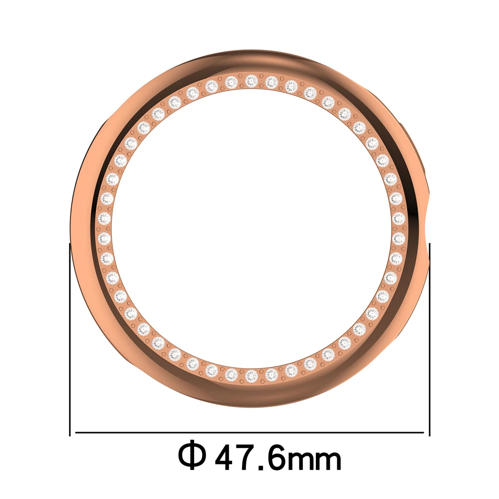 Elegant Protective Diamond-Studded Watch Cover Case with Plated Finish