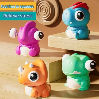 New Cute Eyeball Burst Squeeze Toy Dinosaur Ear Pull Toys Portable Fidget Toy Doll Stress Relief 3D Toys