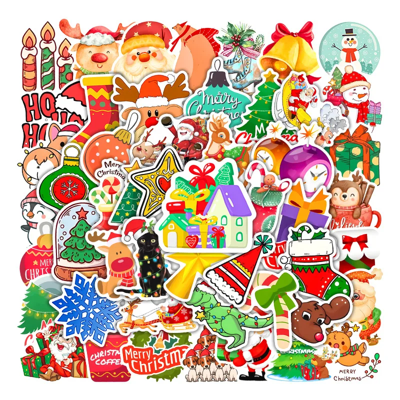 50PCS Christmas New Anime Paper Graffiti Sticker Waterproof Sticker Skateboard Sticker 4