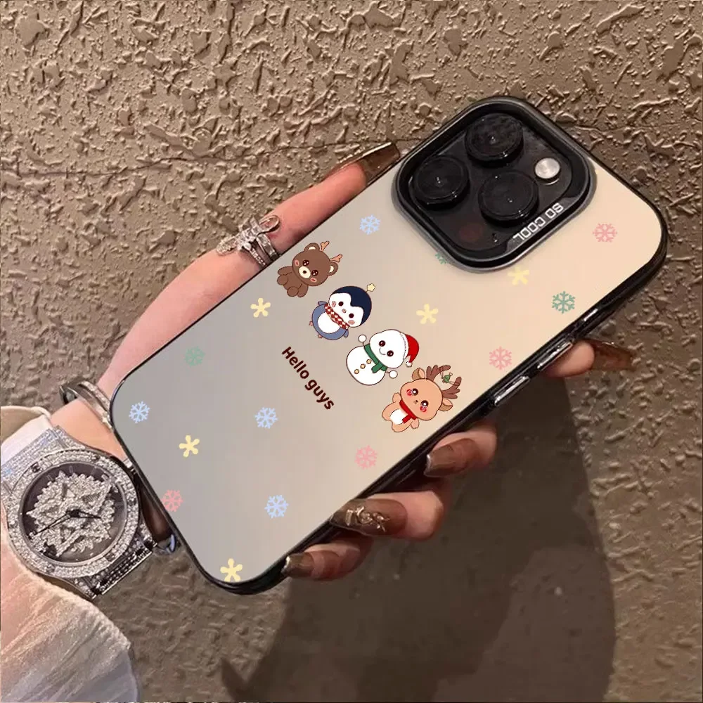Luxury Silver IMD Fashion Christmas Pattern Phone Case Cover