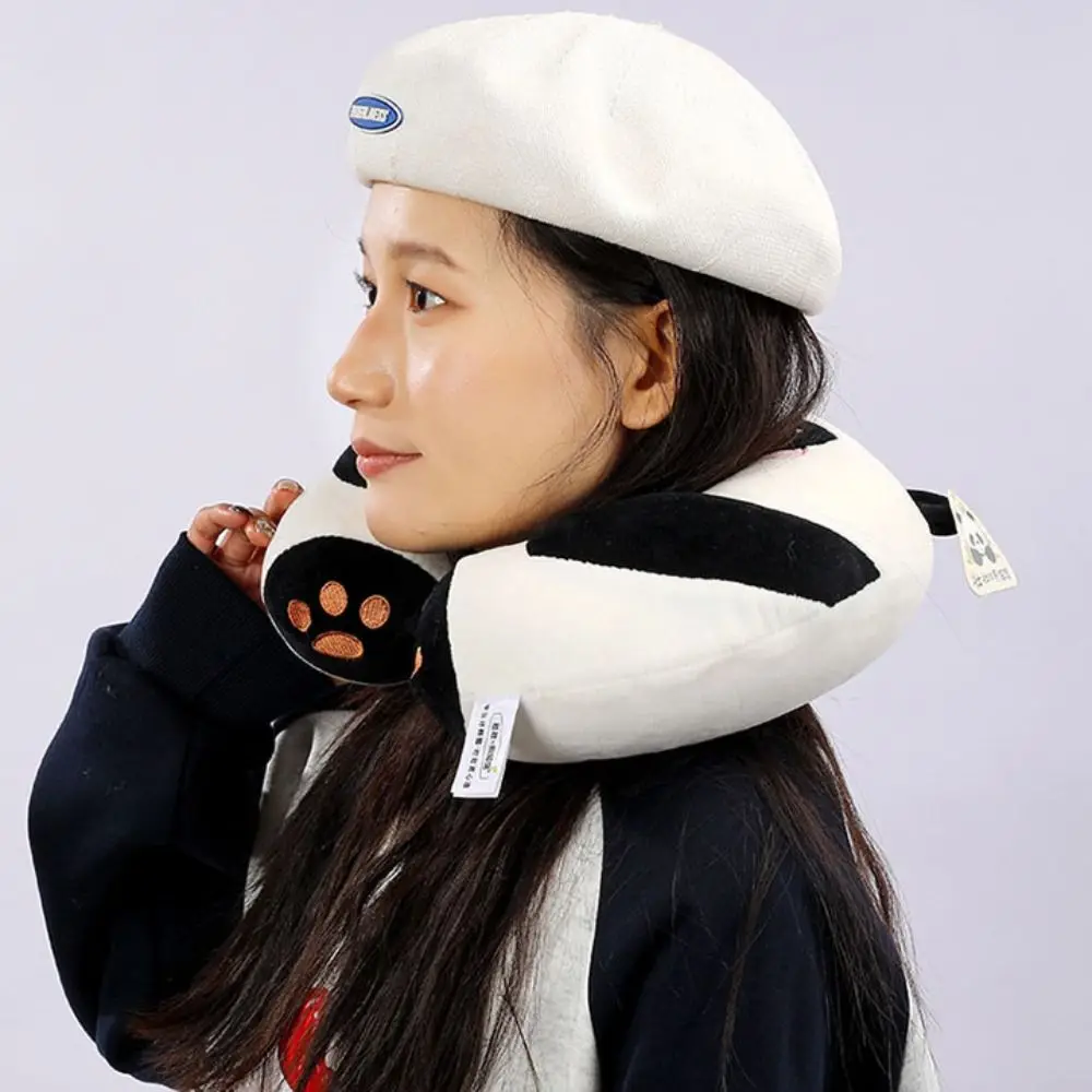 카와이 스토리텔링 팬더 손인형 부드러운 시뮬레이션 팬더 목베개 스카프 장갑 팬더 모자 새해