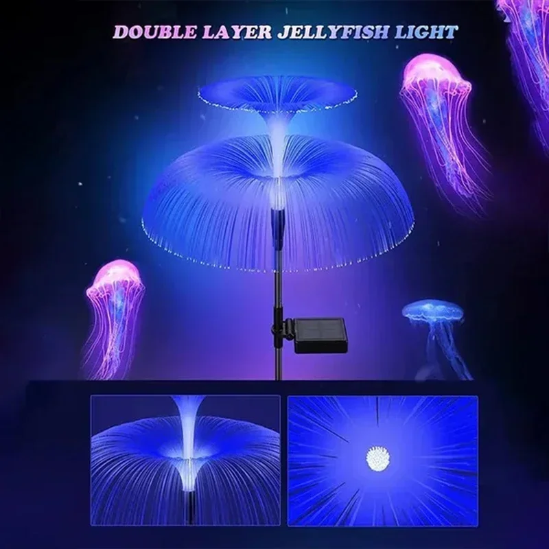 Description Picture 4 of itemSolar Garden Lights Outdoor Waterproof Fiber Optic Jellyfish Lawn Lights Outdoor Patio Villa Yard Decor