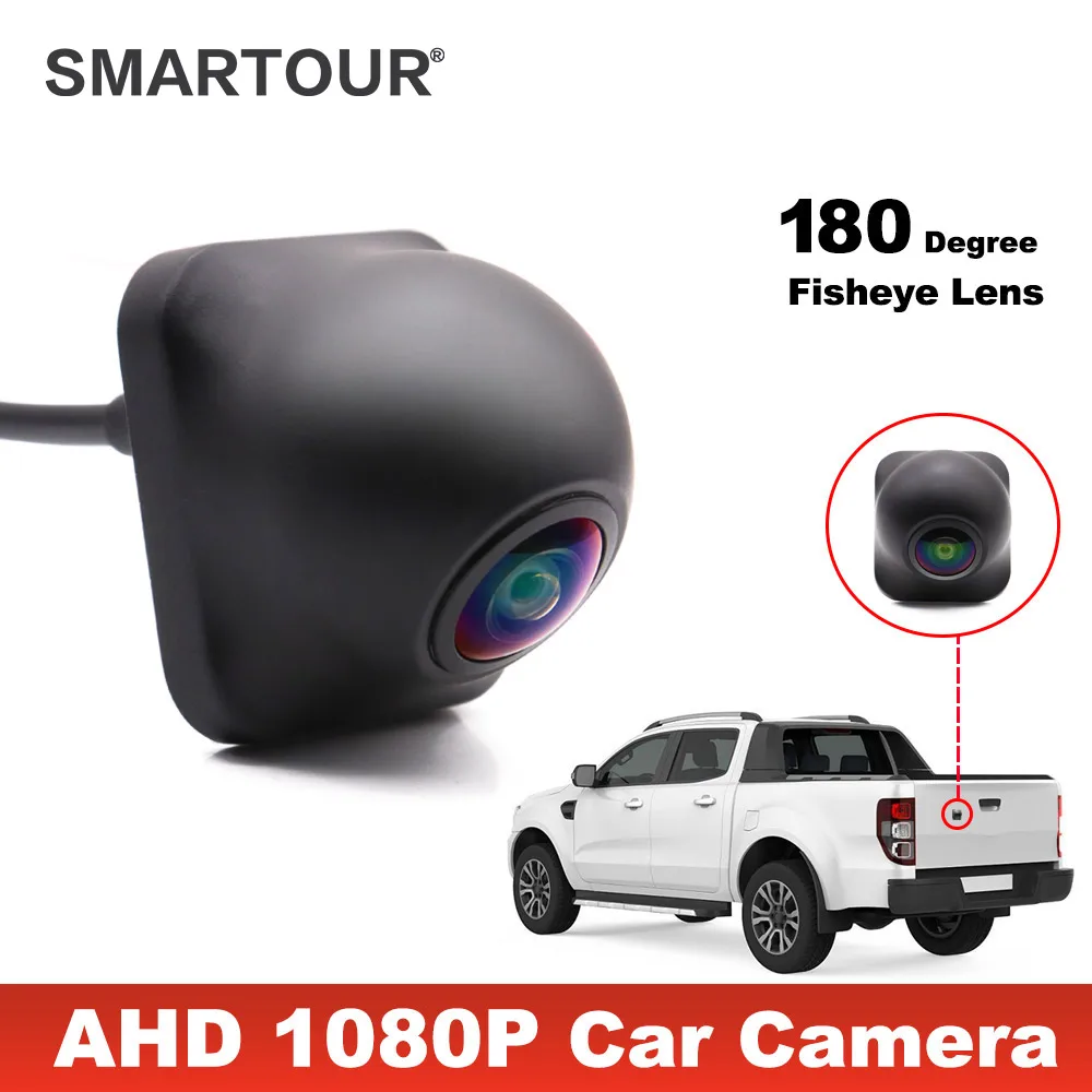 

180 Degrees 1080P AHD Upside Down Install Car Reverse Backup Front Side Rear View Camera For Vehicle Stereo Parking Monitor