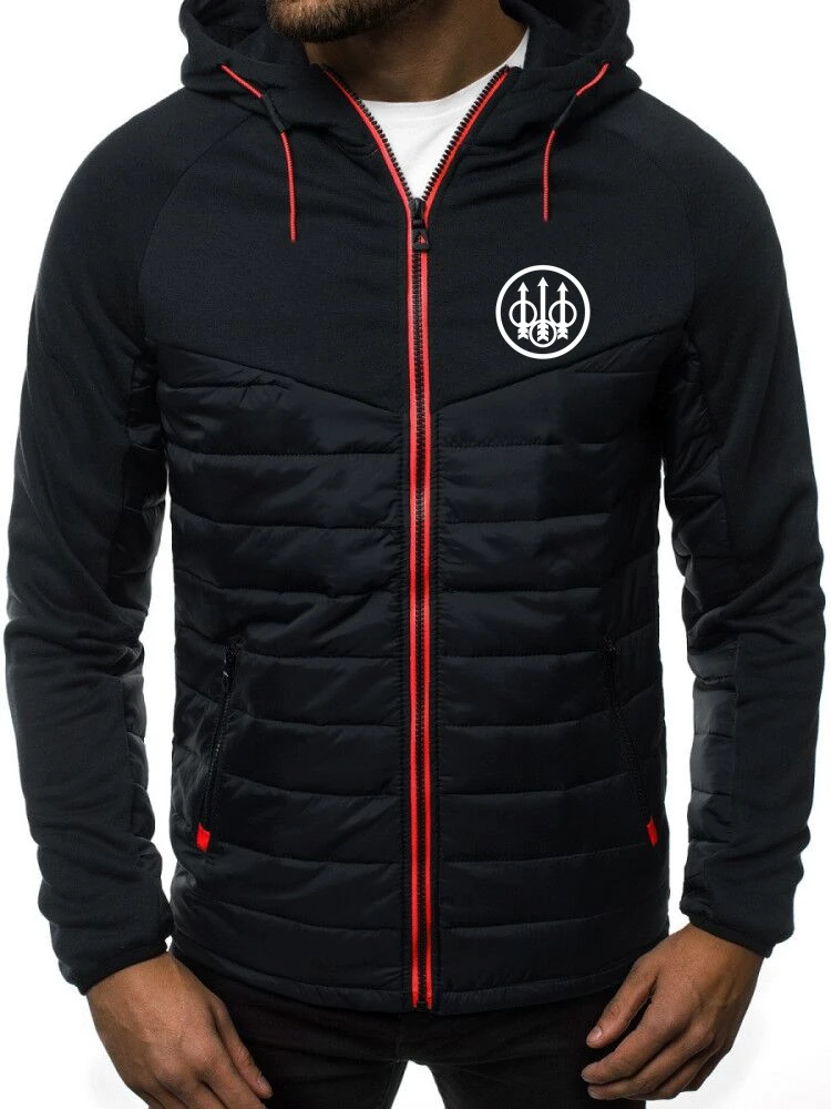 

Осень-зима 2021, брендовая куртка Beretta с принтом, Женская однотонная пуховая куртка на молнии с длинным рукавом в стиле Харадзюку