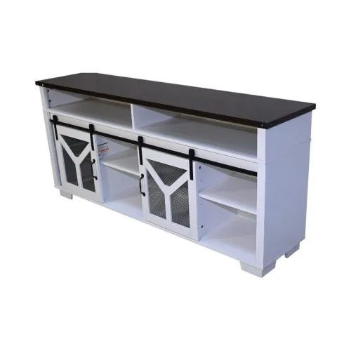 LED Barn Door TV Stand 3
