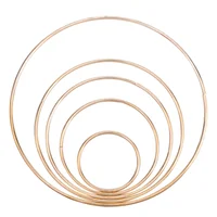 5pcs Round Metal Hoops Dream Catcher Materials Iron Ring DIY Accessory Craft Supplies Hanging Decorations Home Decor Wind Chimes 1