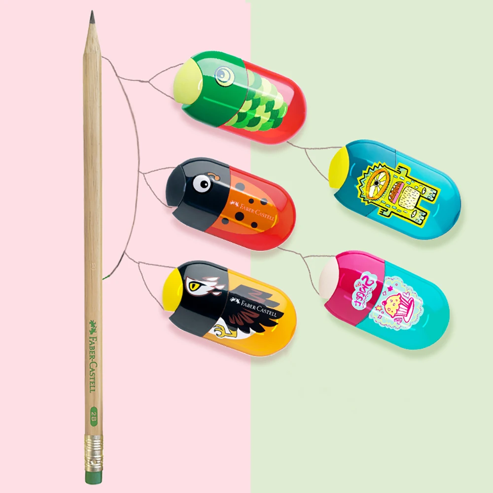 Pencil Sharpener Single Hole Double Hole Multifunctional School Office stationery Push Pull Double Pencil Sharpener