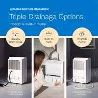hOmeLabs 4500 Sq. Ft. WiFi-Enabled Dehumidifier with Pump -Superior Moisture Removal & Humidity Control for Large Rooms, Offices 2
