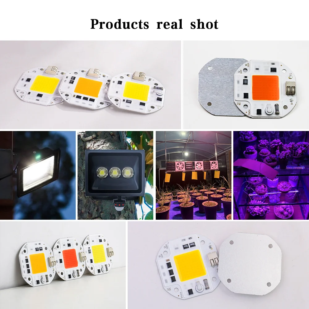 LED Grow Light Grow Light 5PCS Grow light 100W 70W 50W NO Driver COB LED Chip for Spotlight Floodlight 220V 110V Integrated Light Beads Aluminum